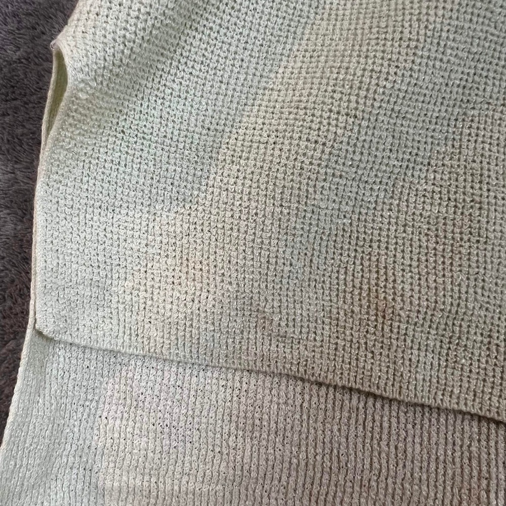 Eileen Fisher Knit TShirt Womens S Sage Green Organic‎ Linen Lightweight - Picture 4 of 10